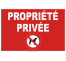 Panneau de sécurité Propriété privée, chiens interdits