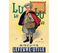 Plaque publicité vintage "Biscuit LULULU"