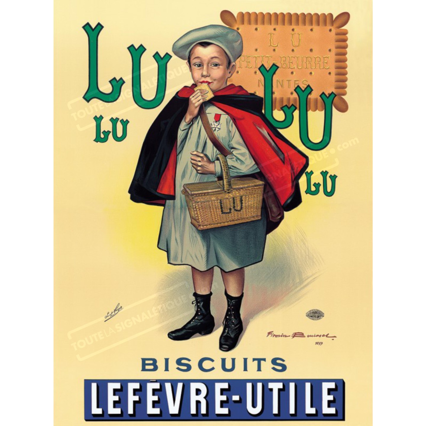 Plaque publicité "Biscuit LULULU"