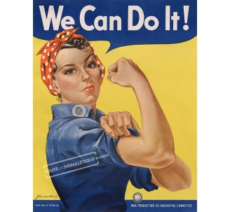 Plaque publicité "We can do it"