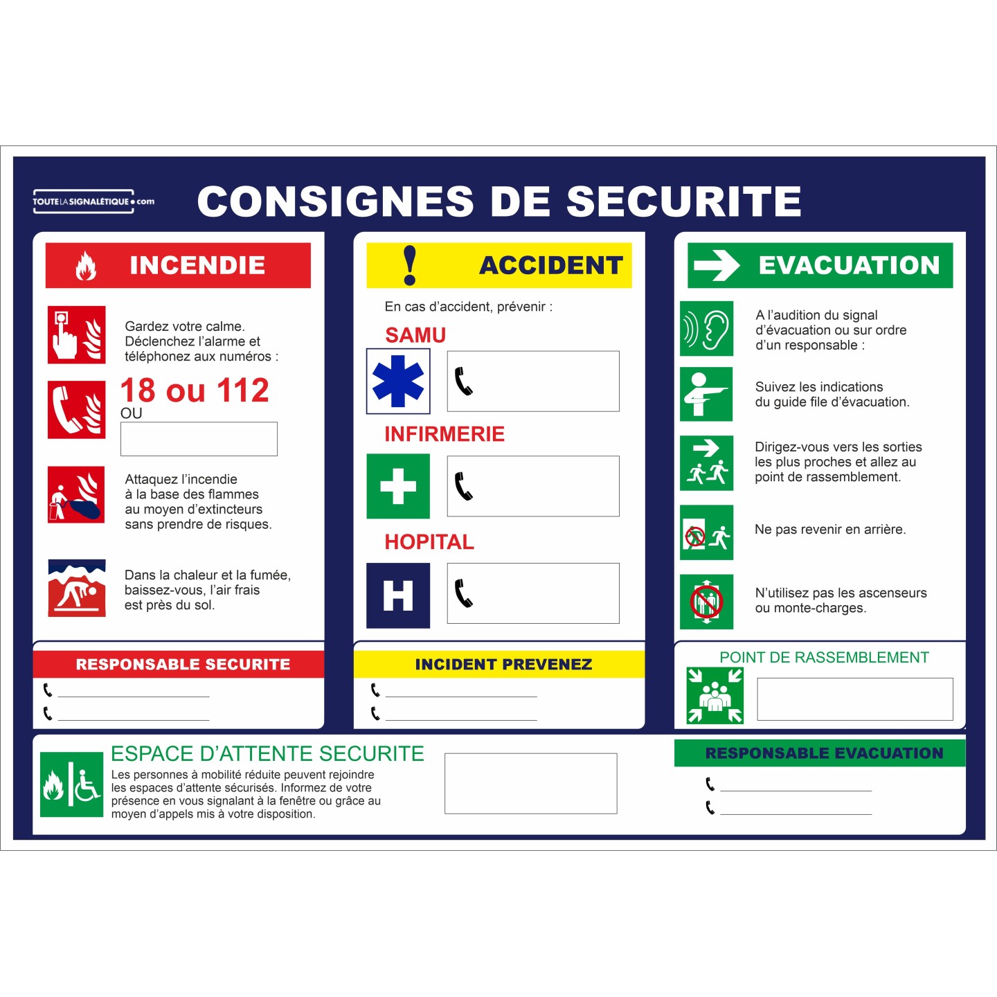 Consignes de sécurité