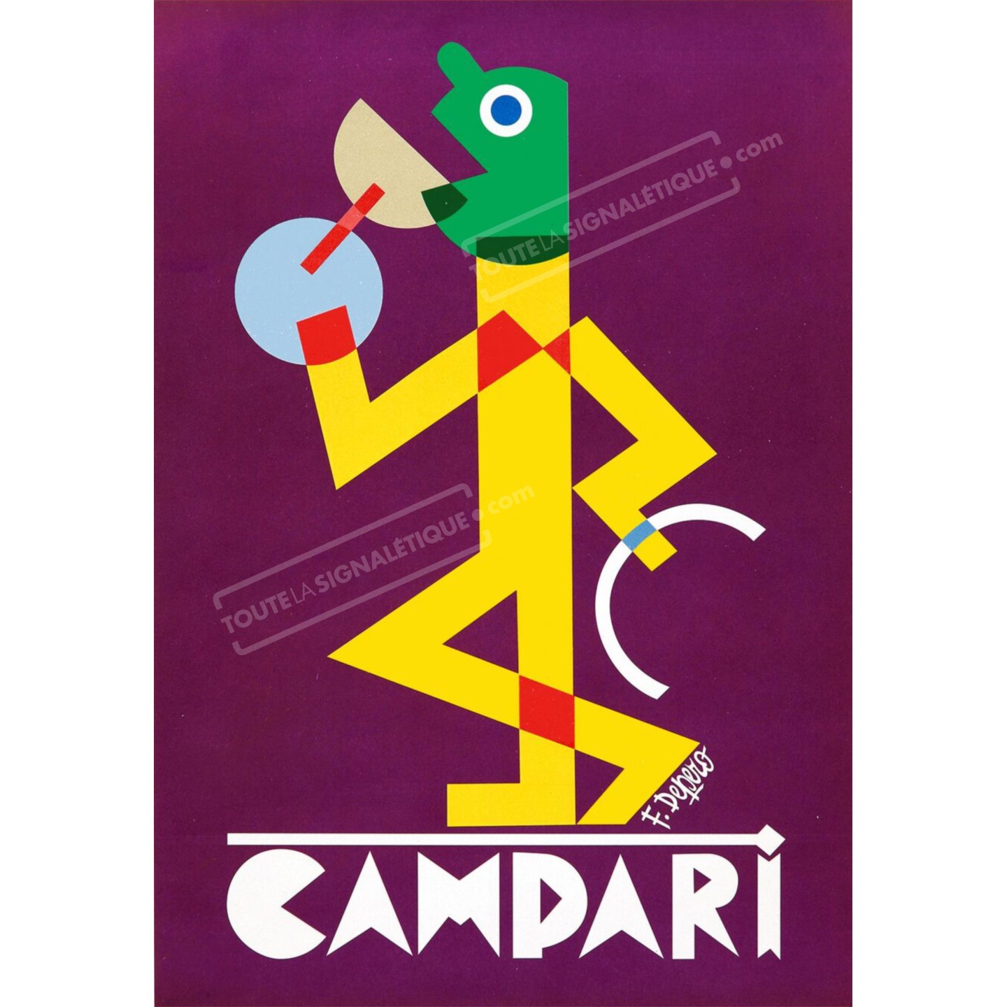 Publicité Vintage  "Campari" sur plaque alu