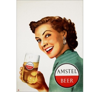 Plaque publicité "Amstel Beer"