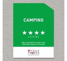 Panonceau Camping loisirs 4 étoiles