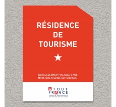 Panonceau Résidence de tourisme 1 étoile 2023