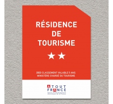 Panonceau Résidence de tourisme 2 étoiles 2023