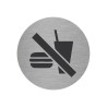 Plaque porte alu ou pvc picto rond "Interdiction de manger"