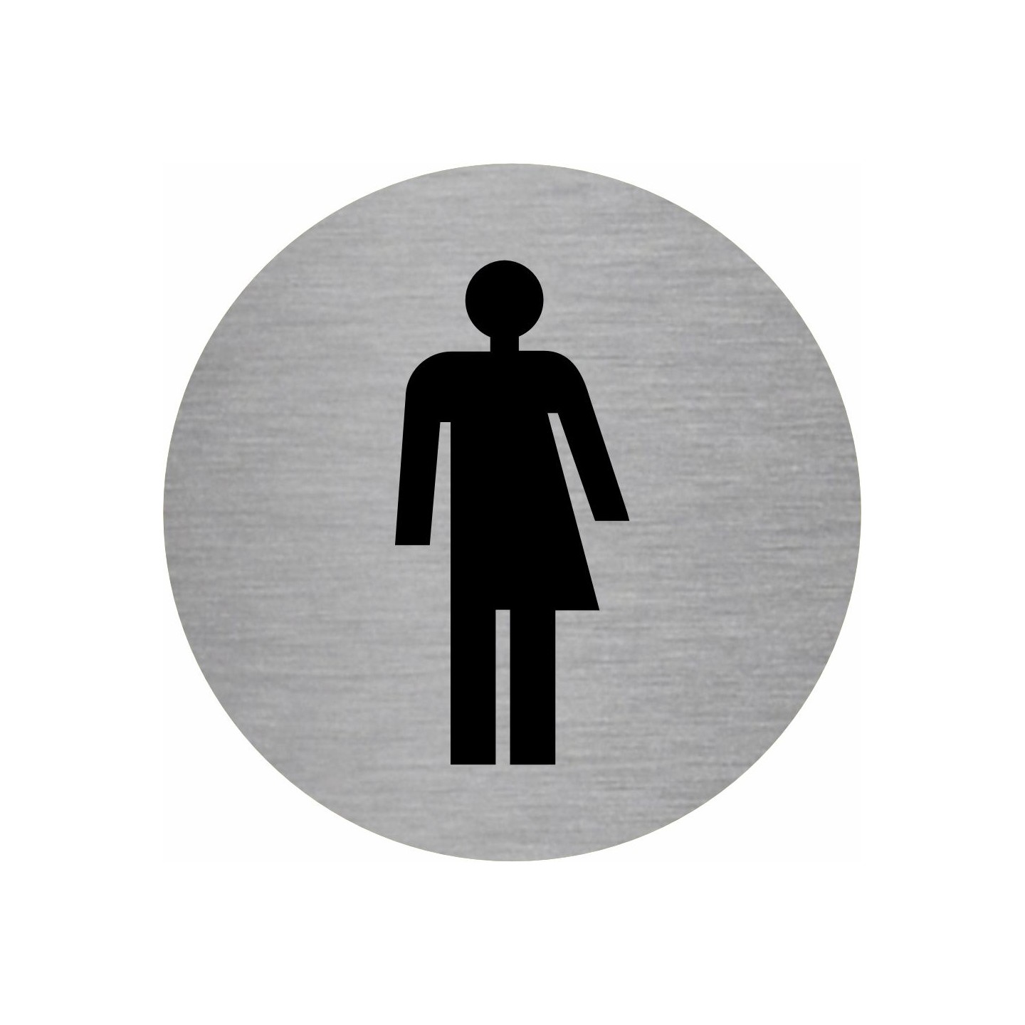 Plaque porte Toilette non genré pictogramme rond