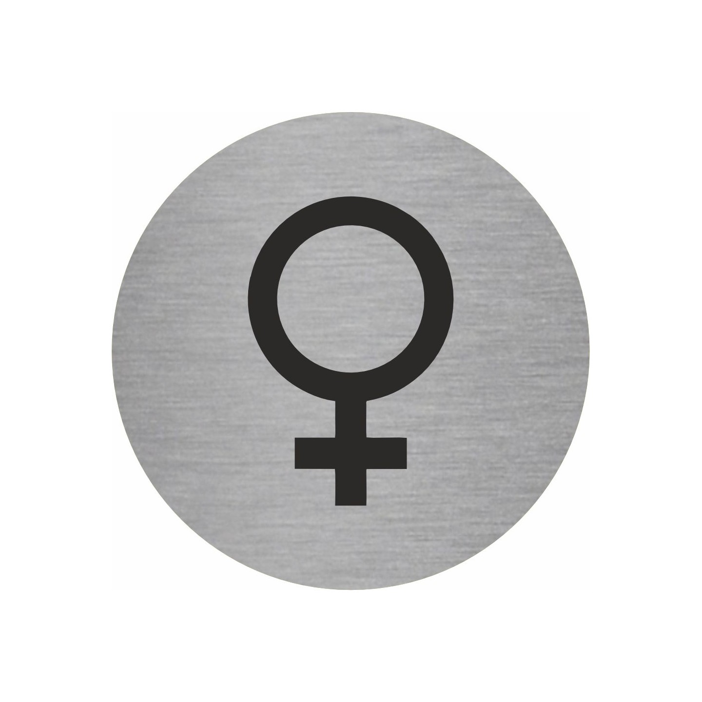 Plaque porte Toilette femme symbole rond