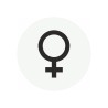 Plaque porte Toilette femme symbole rond