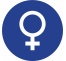 Plaque porte Toilette femme symbole rond