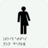 Pictogramme avec braille et relief  "Toilette non genré"