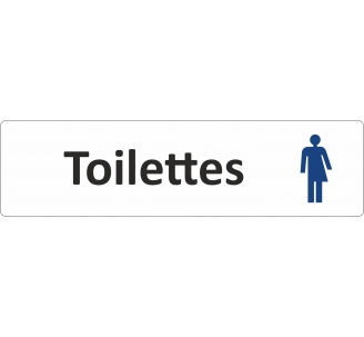 Plaque de porte standard en plexiglass "Toilettes non genrées"