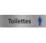Plaque de porte standard en plexiglass "Toilettes non genrées"