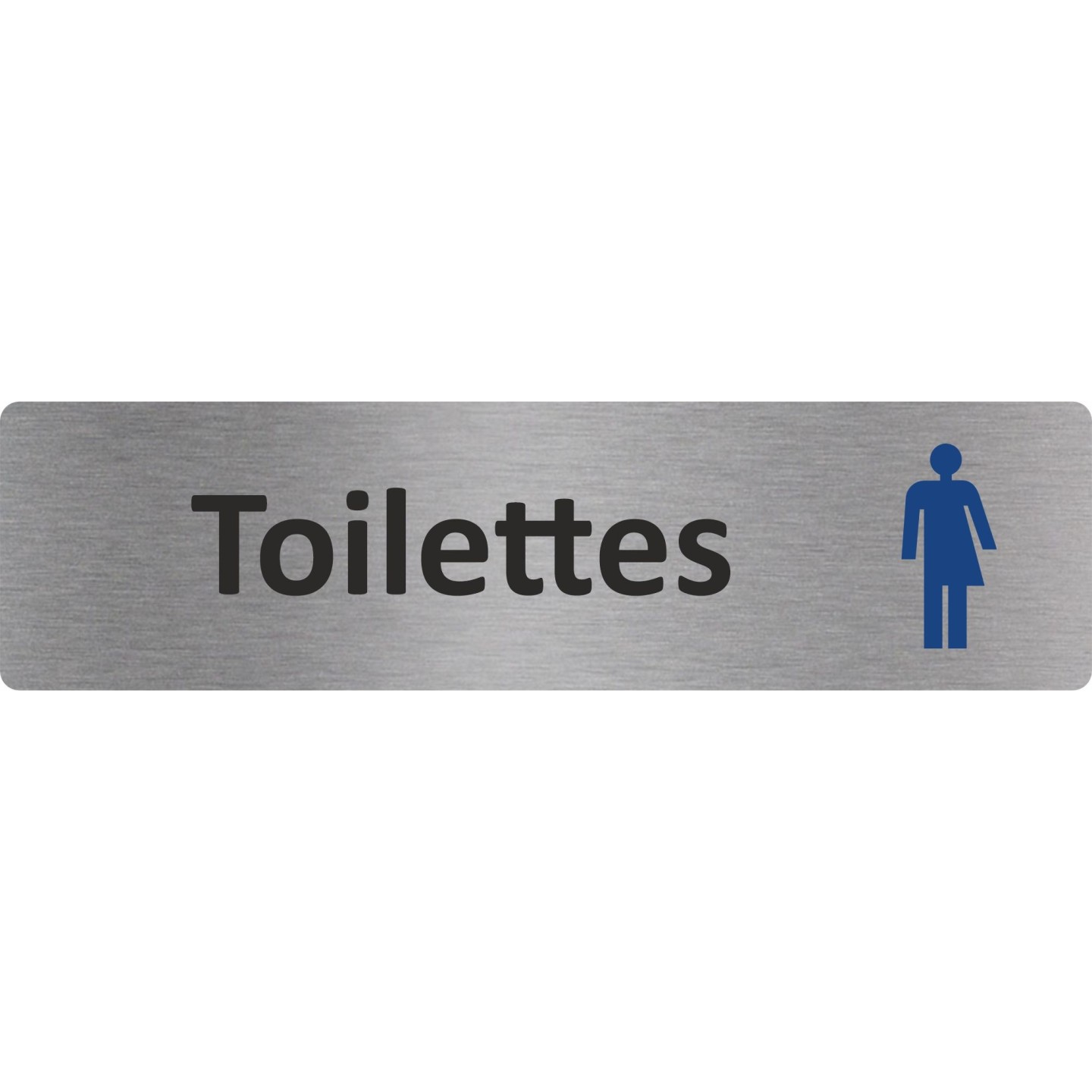 Plaque de porte standard en plexiglass "Toilettes non genrées"