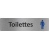 Plaque de porte standard en plexiglass "Toilettes non genrées"
