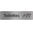 Plaque de porte standard en plexi "Symbole Toilettes mixtes non genrées"