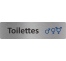 Plaque de porte standard en plexi "Symbole Toilettes mixtes non genrées"