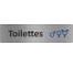 Plaque de porte standard en plexi "Symbole Toilettes mixtes non genrées"