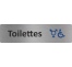 Plaque de porte standard en plexi "Symbole Toilettes handicapés non genrés"