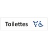 Plaque de porte standard en plexi "Symbole Toilettes handicapés non genrés"