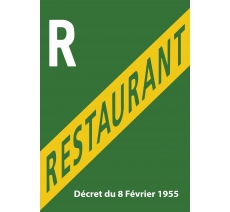 Panneau de licence restauration - Licence R - PVC ou adhésif