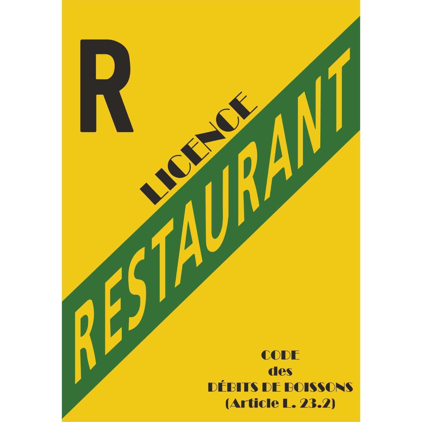 Panneau de licence restauration - Licence R - Hérault (34)