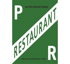 Panneau de licence petite restauration - Licence PR - Alpes-Maritimes (06)