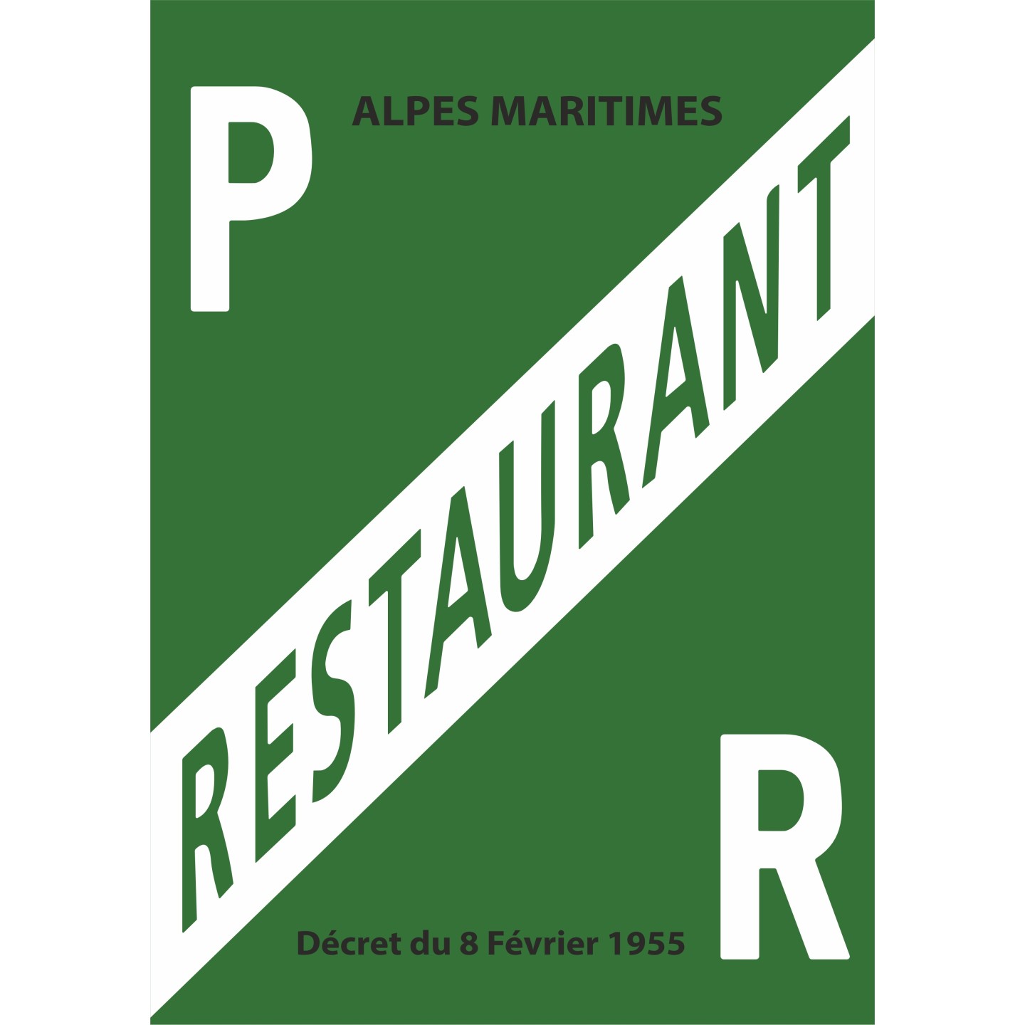 Panneau de licence petite restauration - Licence PR - Alpes-Maritimes (06)