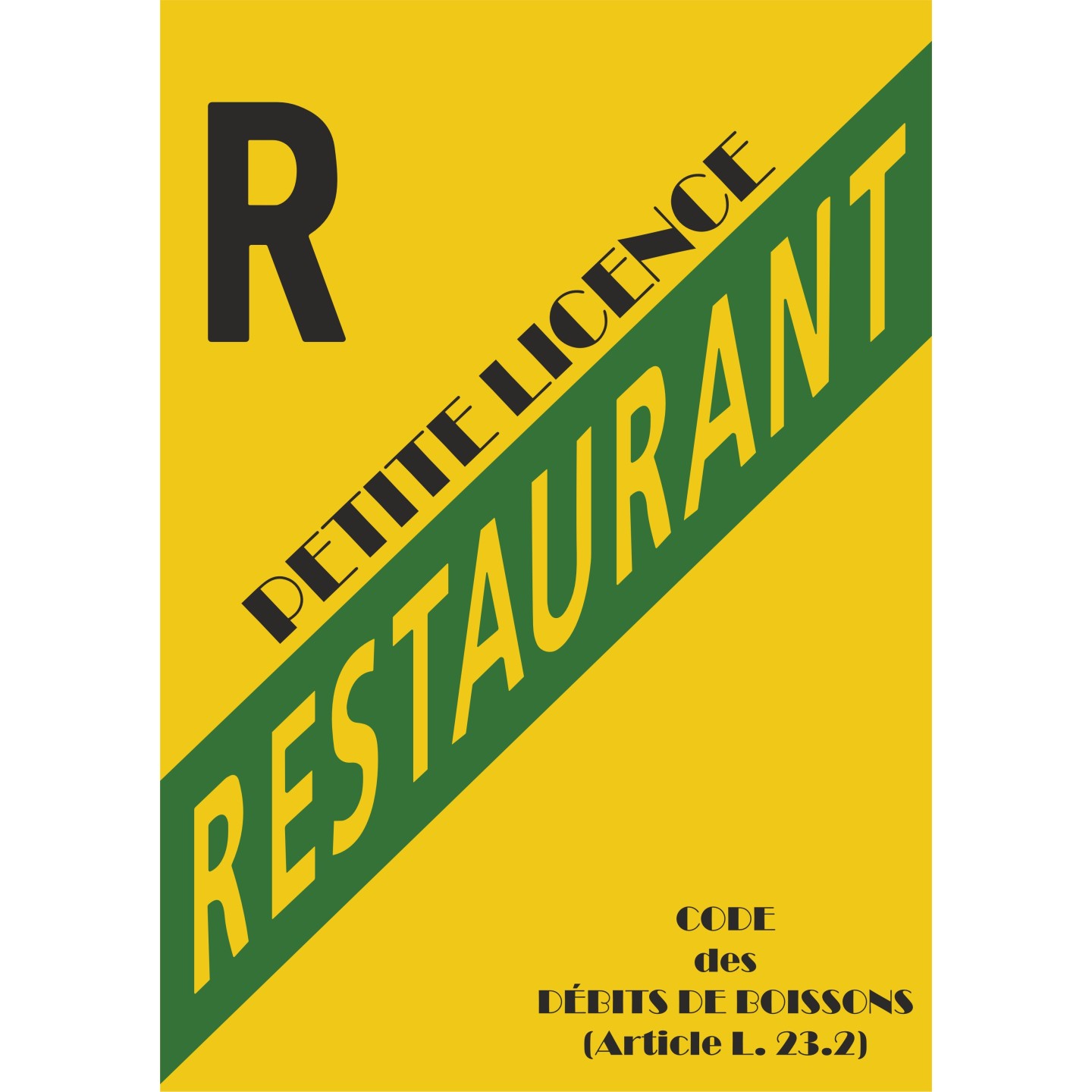 Panneau de licence petite restauration - Licence PR - Hérault (34)