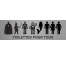 Plaque de porte rectangulaire "Toilettes pour tous"