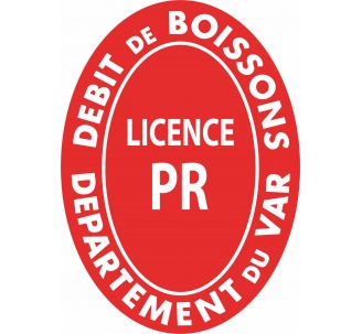 Panneau de licence petite restauration - Licence PR - VAR (83)