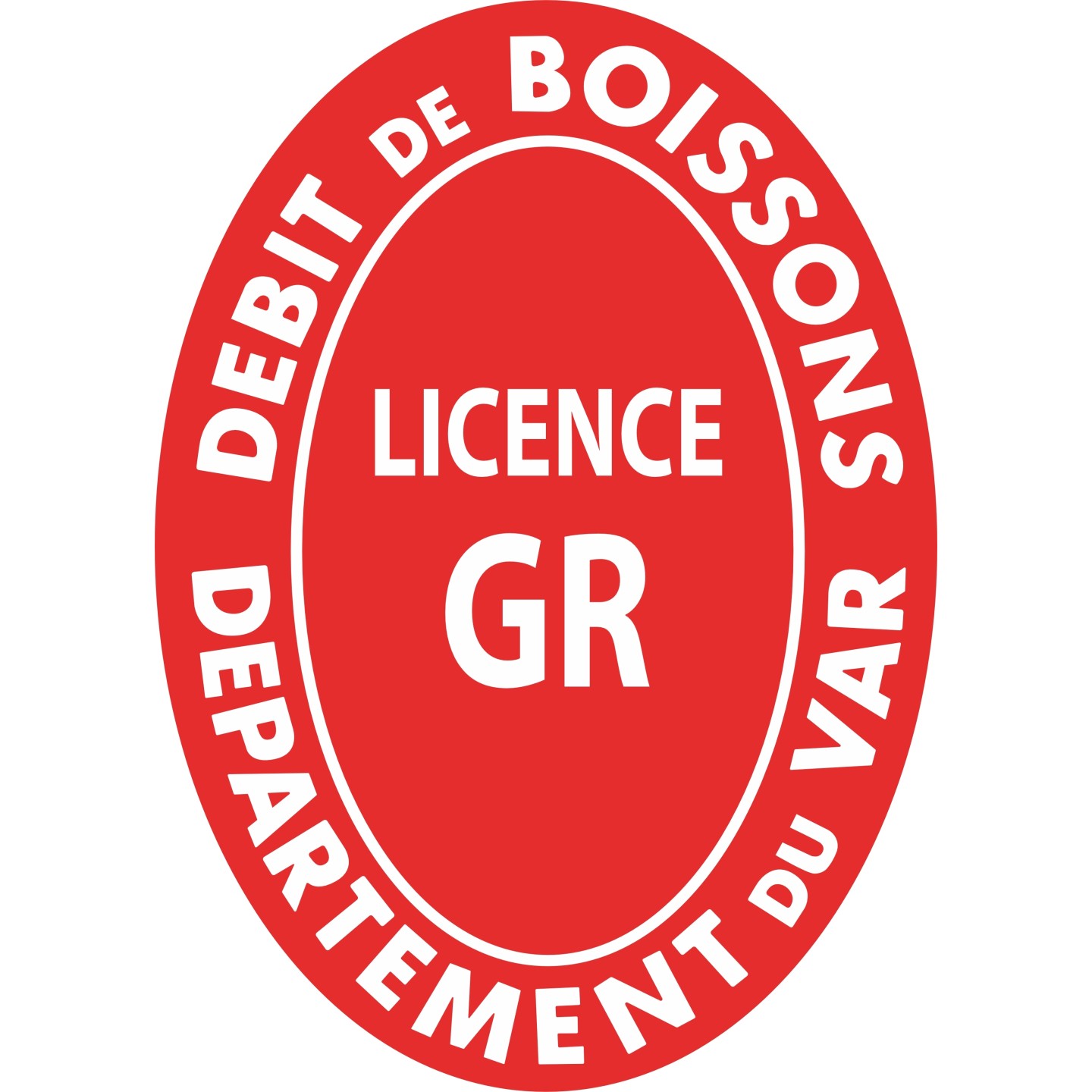 Panneau de licence grande restauration - Licence GR - VAR (83)