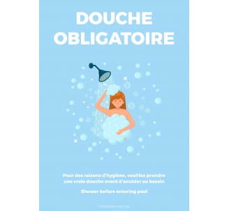 Panneau Douche obligatoire femme