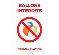 Panneau Ballons interdits