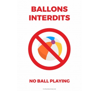 Panneau Ballons interdits