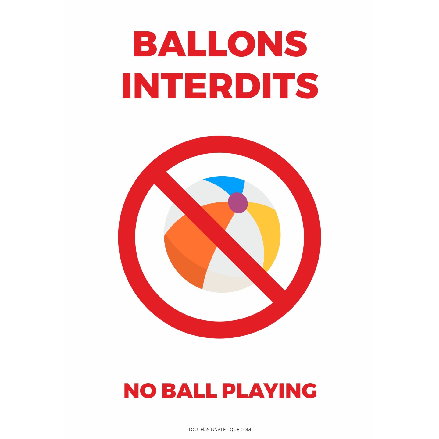 Panneau Ballons interdits