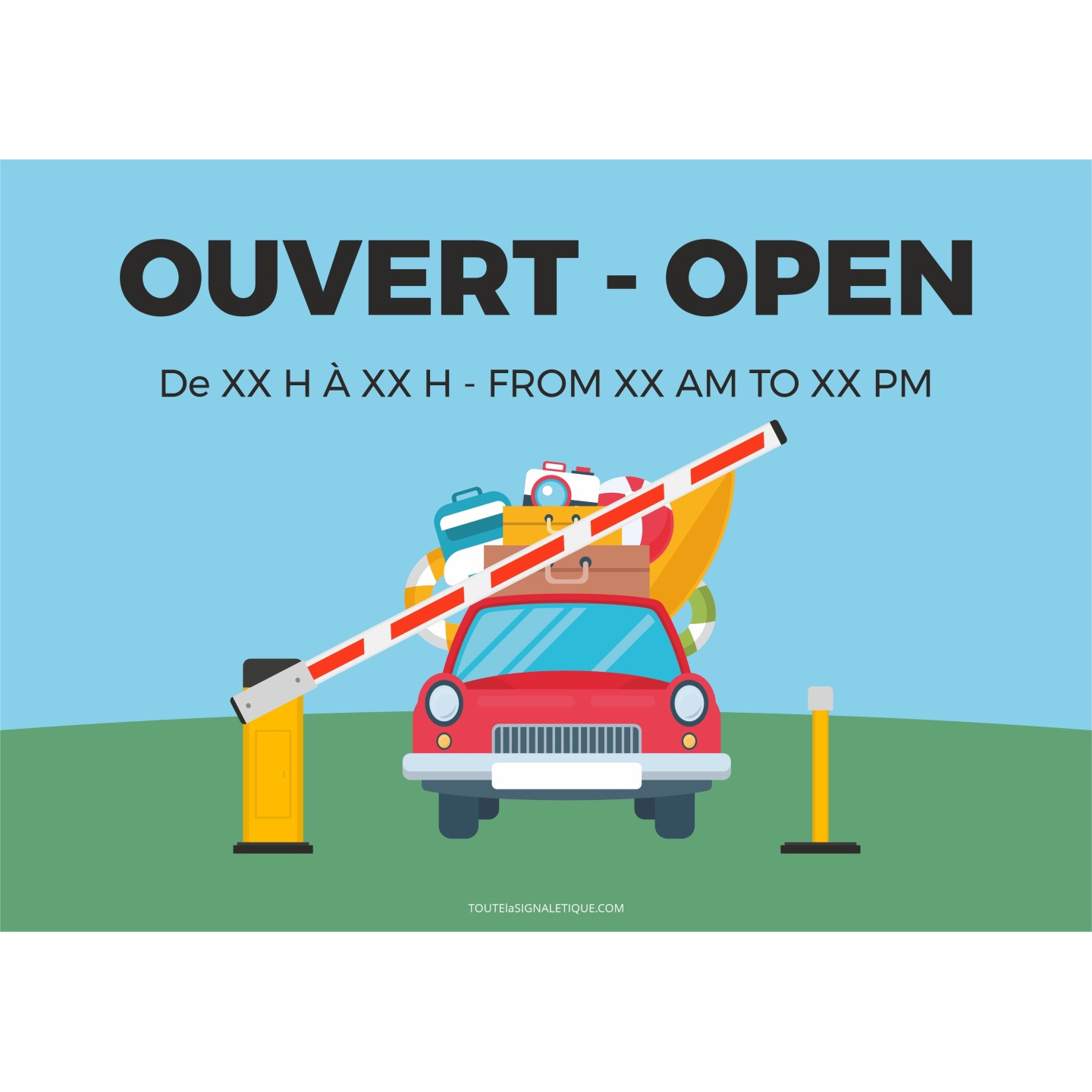 Panneau Barrière ouverte