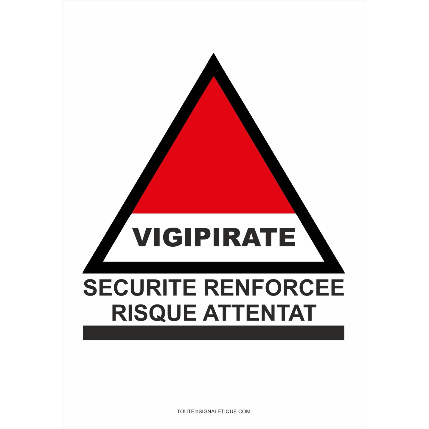 Panneau Vigipirate - Niveau renforcé - Risque attentat
