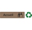 Plaque de porte économique " Accueil "