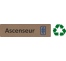 Plaque de porte économique " Ascenseur "