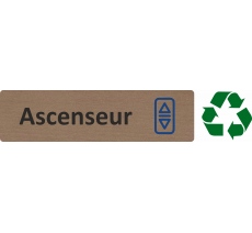 Plaque de porte standard en bois 2.0 " Ascenseur "