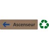 Plaque de porte économique " Ascenseur à gauche "