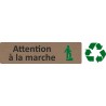 Plaque de porte économique "  Attention à la marche  "