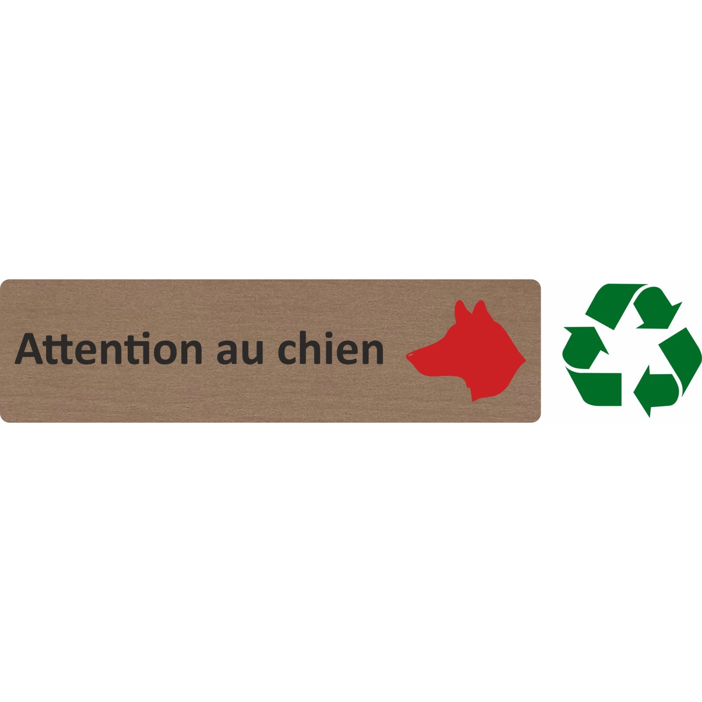 Plaque de porte économique " Attention au chien "