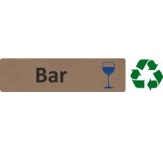 Plaque de porte standard en bois 2.0 " Bar "