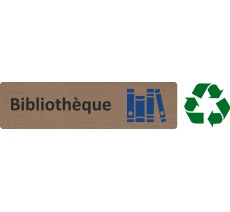 Plaque de porte économique " Bibliothèque "