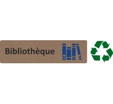 Plaque de porte standard en bois 2.0 " Bibliothèque "