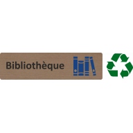 Plaque de porte standard en bois 2.0 " Bibliothèque "