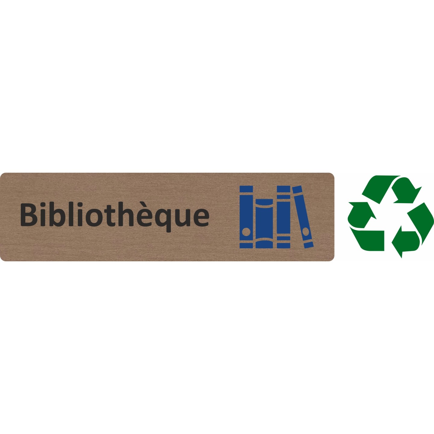 Plaque de porte économique " Bibliothèque "